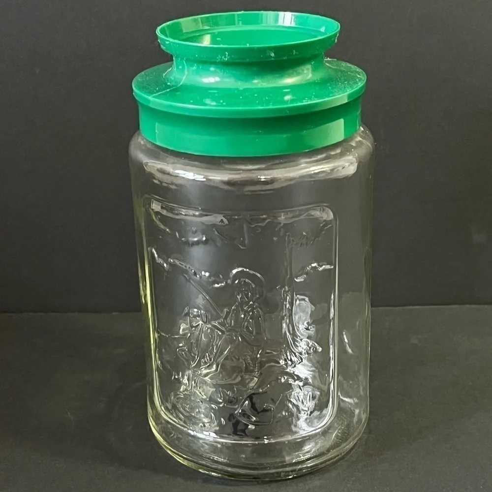 Anchor Hocking Vintage Tang Glass Canister Jar 